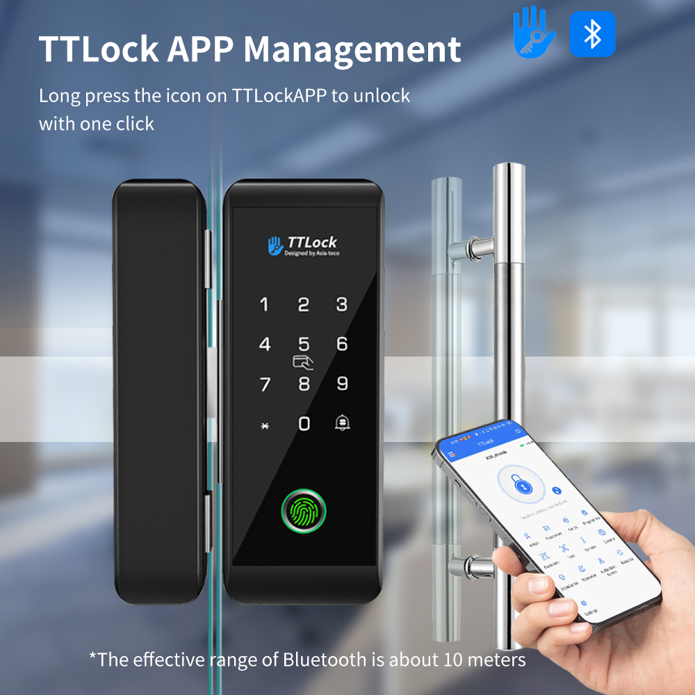 TTLOCK Smart Glass lock Finger - огляд і ціна Glass Door Hinge